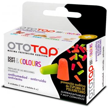 Ototap Soft & Colours Tapones de Oídos de Espuma de Poliuretano, 6 Unidades