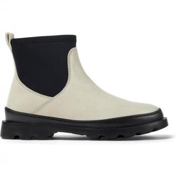 CAMPER Brutus Women's Ankle Boots - Grey/Black, Size 35, Smooth Leather/Cotton Fabric