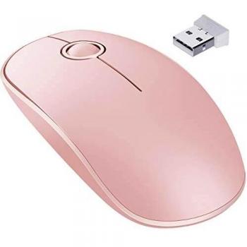 VicTsing Ratón Inalámbrico Delgado Mini 2.4G con Receptor Nano, Tecla Silenciosa y Preciso, 1600 dpi, Ordenador Portátil/PC/Tableta
