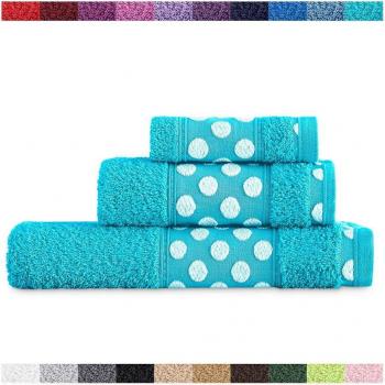Juego de Toallas de Baño 3 Piezas Lunares Turquesa