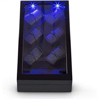 Klarstein Klingenthal - Reloj giratorio automático, movimiento derecho-izquierdo hasta 2200 revoluciones/día, capacidad para 12 relojes, con LED RGB y bloqueo táctil