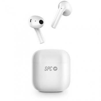 Auriculares Bluetooth SPC Zion Studio con estuche de carga, autonomía 5.30 horas, color blanco, resistencia al agua IPX4
