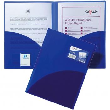 Snopake Twin File Electra/14032 - Carpeta archivadora doble A4 de polipropileno, color azul