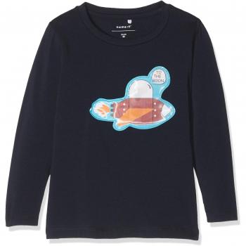 NAME IT Nmmramte LS Top, Camisa Manga Larga para Niños, Azul Dark Sapphire, 92