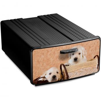 DEA HOME Z980RE41ME01 - Producto de almacenamiento de cocina, 40 x 29 x 15 cm, color negro