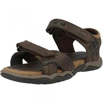 Timberland Earthkeepers Oak Bluffs - Sandalias de cuero niño, Dark Brown, 32