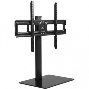 Soporte TV Universal Maclean MC-386 para televisores de 32-75, hasta 40 kg, VESA 600x400, base de vidrio templado y regulable en 3 alturas