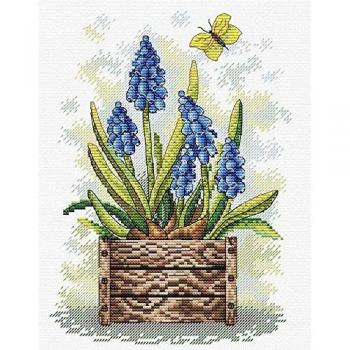 MP Studia Cross Stitch Kit Sapphire Flower M-206