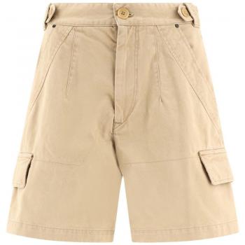 Isabel Marant Women's Lisette Cargo Shorts in Beige, Size 38
