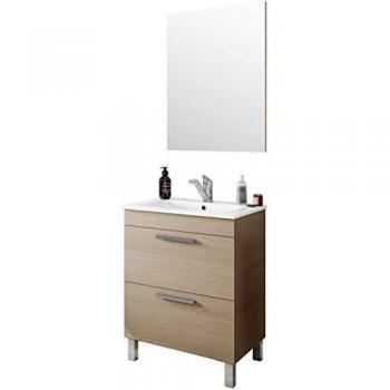 VDC Mueble BAÑO 60CM + Espejo Althea Roble 80X60X45CM