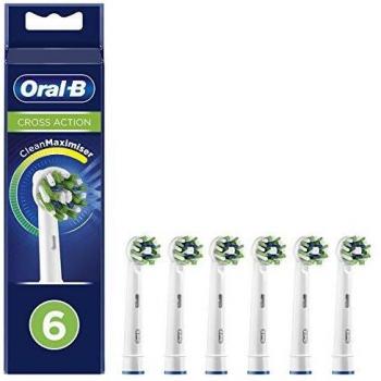 Oral-B CrossAction - Cabezal de cepillo de dientes con tecnología CleanMaximiser, paquete de 6 unidades