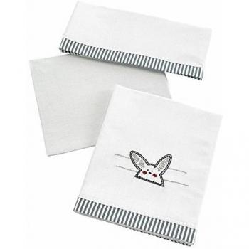 Micuna - Juego sábanas (3 piezas) 120x60 tx-821 rabbit gris