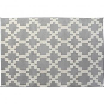 Alfombra Poliéster Oriental Gris Claro y Crema (120 x 180 x 1 cm)
