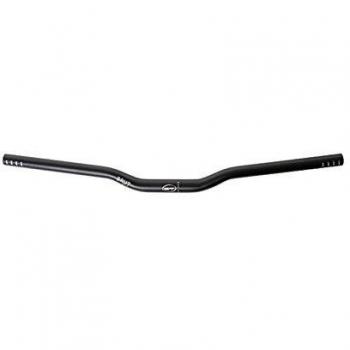 CONTEC MTB-Lenker 'Brut' Riser Bar, Alu 6061 double butted, schwarz anodisiert, sandgestrahlt SB-verpackt, EN MTB STANDARD, 640mm lang, 25,4mm Lenkerklemmung, backsweep 9°, upsweep 6°, rise 20mm