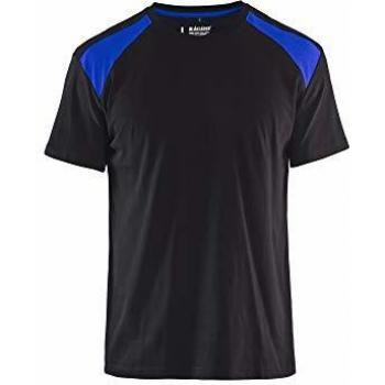 Blaklader Two-Tone Work T-Shirt, Black/Light Blue, Size L
