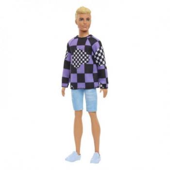 Barbie Ken Fashionista con Sudadera de Corazones a Cuadros Modelo HBV25