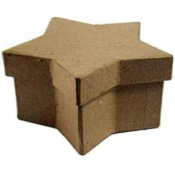 Caja papel maché estrella 10x6x5cm.