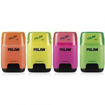 MILAN Compact Fluo Gomas de Borrar, Blanco, 16