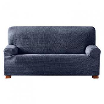 Funda de Sofá Elástica 3 Plazas Jacquard Tacto Extrasuave con Banda Ajustable - 100% Hecha en España