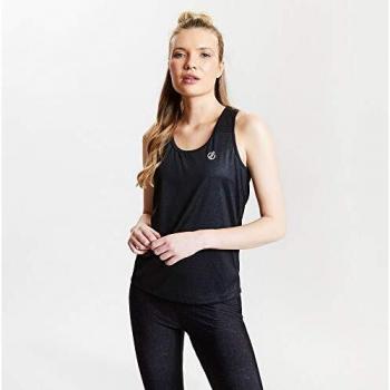 Dare2B Ardency-Camiseta De Tirantes con Espalda Nadadora, Tejido Ligero De Secado Rápido, Ventilación De Malla T-Shirts/Polos/Vests, Mujer, Black Molecular, 16