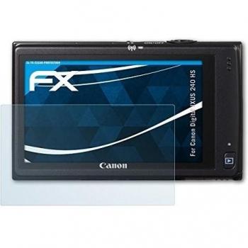 atFoliX Lámina Protectora de Pantalla Compatible con Canon Digital IXUS 240 HS/PowerShot ELPH 320 Película Protectora, Ultra Transparente FX Lámina Protectora