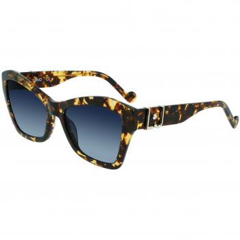 Liu Jo Lj754s col. 220 Vintage Tortoise/Blue Shaded Sunglasses for Women, Square Shape, Multicolor, Size: 56 MM