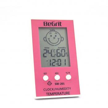 BeGrit Room Hygrometer Termómetro para la temperatura de la habitación del bebé Humedad de la humedad del monitor, digital Easy Instant Read with Smile / Emoción Triste Icono