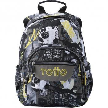 Mochila Escolar Totto Baski Pequeña Multicolor Tempera
