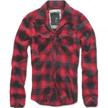 Brandit Checkshirt Flanel Shirt Red/Black - S