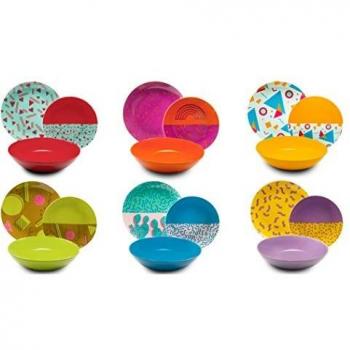 Excelsa Radical Vajilla de 18 piezas, Porcelana y cerámica, multicolor