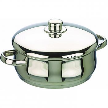 Cacerola Oslo de Acero Inoxidable con Tapa, 24 cm, Ibili