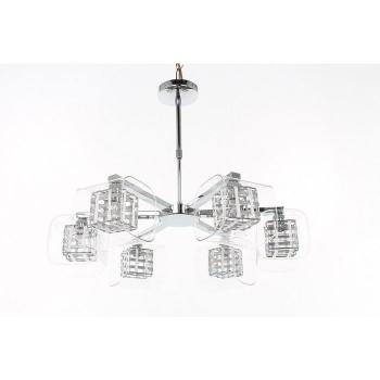 Lámpara colgante Avignon Chrome de 6 bombillas, diámetro 40cm