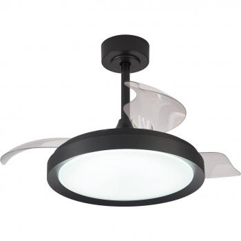 Ventilador de Techo LED Mistral Mini Negro 91cm DC Silencioso Dimmable 2700-5000K Control Remoto