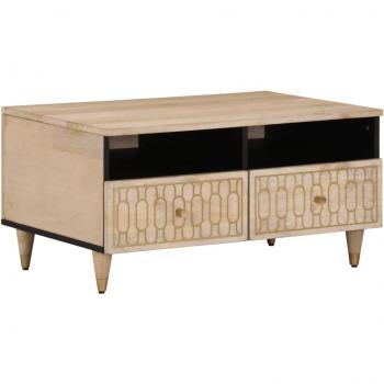 Mesa de centro de madera maciza mango 80x54x40 cm Vidaxl Marrón