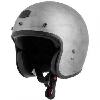 Astone Helmets - Casque jet Bellair - Casque de moto jet homologué - Casque jet vintage look rétro - Casque de scooter en fibre de verre - matt dirty grey XL