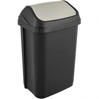 keeeper Cubo de Basura con Tapa Basculante, 25 l, Swantje, Gris