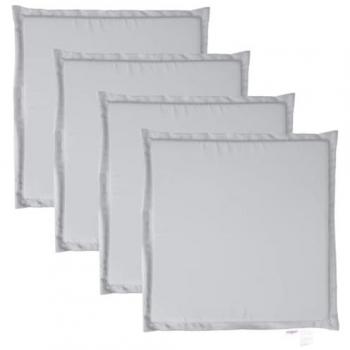 Cojines de asiento de jardín cuadrados 4 uds 45x45x2 cm Color Taupé, Gris claro, Antracita - Cojín Decorativo de Asiento para muebles de salón y exteriores