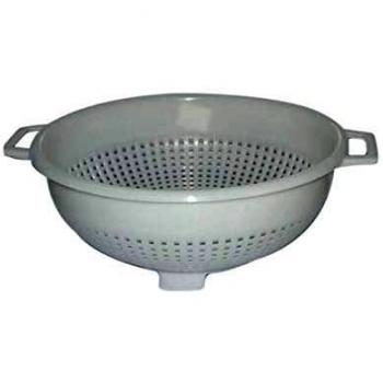 Colador de Pasta de Plástico Ø28 cm Ecoplast con Asas en Colores Variados Tortora/Bianco/Rosso/Mandarino, Fabricado en Italia