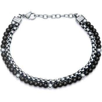 Pulsera Viceroy Air de Acero con Piedras Naturales de Ágata Negra