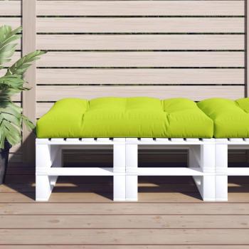 Cojín para sofá de palets 80x40x10 cm color verde brillante, Cojín para palés 120x80x12 cm en colores negro, beige y azul, Cojín decorativo de asiento para muebles de