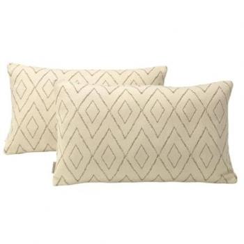 Funda de Cojín Beige de Algodón Reciclado 30 x 50 cm - Pack de 2 Unidades