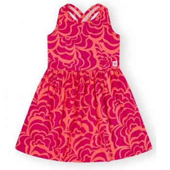 Vestido de niña estampado con tirantes cruzados en espalda