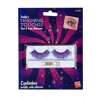 Smiffys Eyelashes Contains Glue - Black