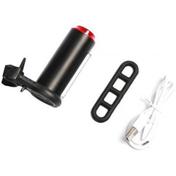 Inovey Aluminio Cob Usb Bicicleta Recargable Luz Trasera Led Advertencia Seguridad Bicicleta Ciclismo Luz-Negro