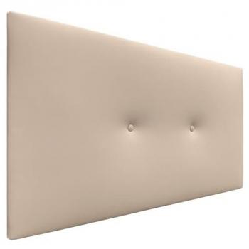 Cabecero Acolchado de Polipiel Beige con Botones 95x50cm para Camas 80/90 - Diseño Moderno y Elegante