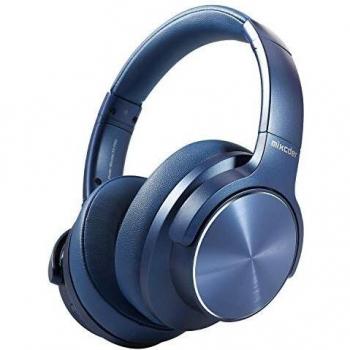 Auriculares Inalámbricos con Cancelación de Ruido Activa, Mixcder E9 Pro Cascos Inalambricos Plegable con Micrófono, Bluetooth 5.0, Earpads Cómodas, aptX LL, Carga Rápida, 60 Horas de Juego- Azul