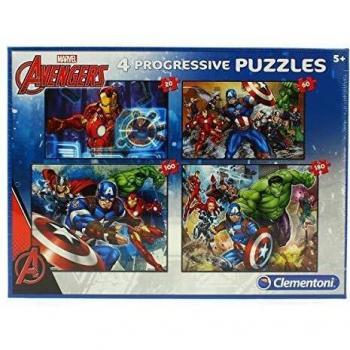 Clementoni- Marvel The Avengers Conjunto De Puzzles, Multicolor