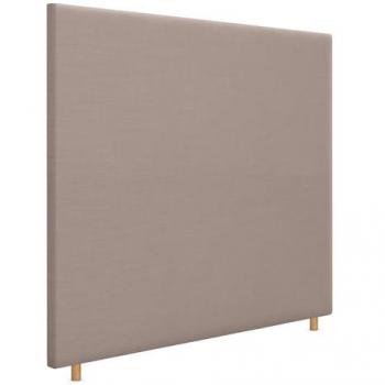 Cabecero de Lino Natural Liso hasta el Suelo 135x120cm con 8cm de Grosor, Cabezal Tapizado para Cama Dormitorio Moderno - Color Tierra