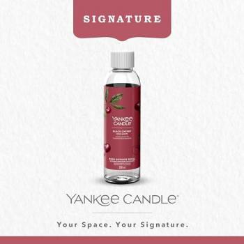 Yankee Candle Black Cherry Reed Diffuser Refill 200ml - Long-lasting Aroma for Up to 20 Weeks