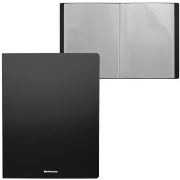 Lote de 4 unidades Erichkrause Carpetas con Fundas Matt Classic - 30 Fundas - Tamaño A4 - Color Negro
